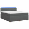 vidaXL Posteľ boxspring s matracom Tmavosiv&aacute; 160 x 200 cm L&aacute;tka