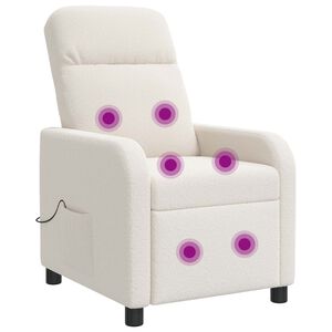vidaXL Mas&aacute;žne relaxačn&eacute; kreslo Kr&eacute;mov&aacute; Boucl&eacute;