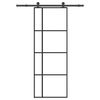 vidaXL Posuvn&eacute; dvere s kovan&iacute;m 76x205 cm ESG sklo a hlin&iacute;k