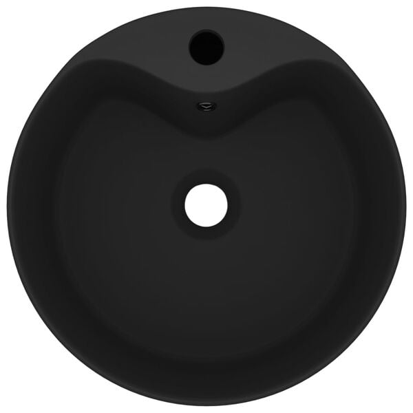 vidaXL Luxusné umývadlo, prepad, matné čierne 36x13 cm, keramika