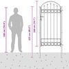 vidaXL Brána do plotu so zámkom Sivá 100 x 195 cm