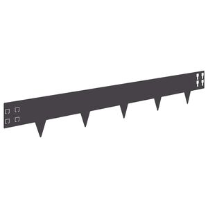 vidaXL Obrubn&iacute;k tr&aacute;vnika 50 ks 100 x 15 cm Oceľ Čierna