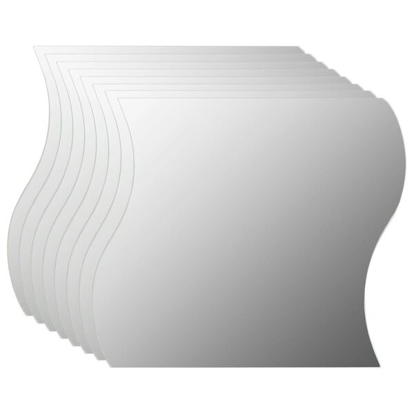 vidaXL Nástenné zrkadlá 8 ks 20x20 cm zvlnený dizajn sklenené