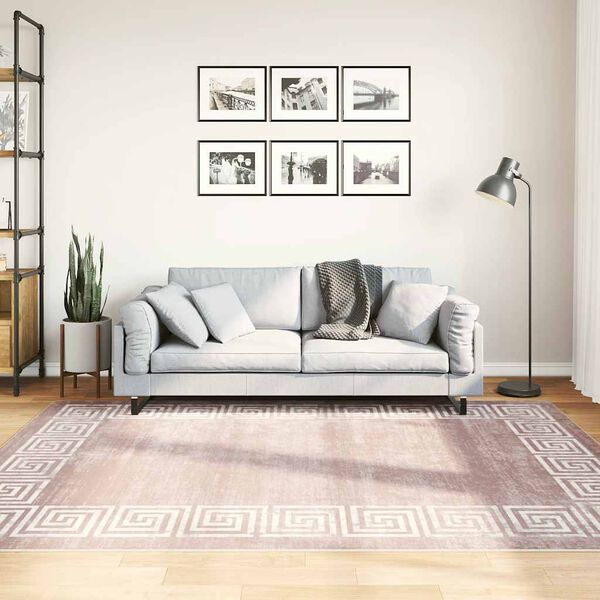 vidaXL Prateľn&yacute; koberec 160x230 cm b&eacute;žov&yacute; proti&scaron;mykov&yacute;