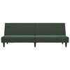 vidaXL 2-miestna rozkladacia pohovka, tmavozelen&aacute;, zamat