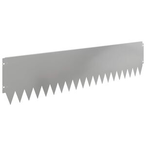 vidaXL Obrubn&iacute;k tr&aacute;vnika 10 ks 103 x 25 cm Oceľ Strieborn&aacute;