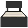 vidaXL R&aacute;m postele so z&aacute;suvkou Čierny 75 x 190 cm Kon&scaron;truovan&eacute; drevo