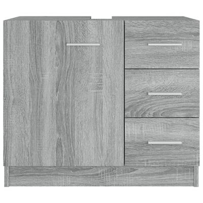 vidaXL Umývadlová skrinka sivá sonoma 63x30x54 cm spracované drevo