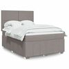 vidaXL Posteľn&yacute; r&aacute;m boxspring s matracom sivohned 160x200 cm l&aacute;tka