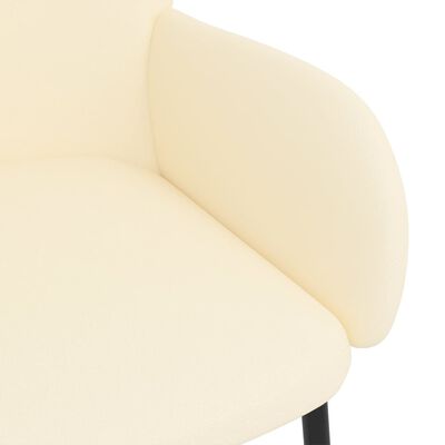vidaXL Jedálenské stoličky 2 ks krémové umelá koža