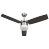 vidaXL Stropn&yacute; ventil&aacute;tor so svetlom a ovl&aacute;dačom 108 cm, tmavohned&yacute;