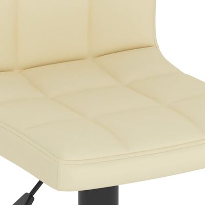 vidaXL Barová stolička, krémová, látková