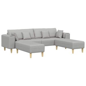 vidaXL Pohovka 3 pcs Obl&aacute; &scaron;ed&aacute; 250 x 188 x 76 cm l&aacute;tka