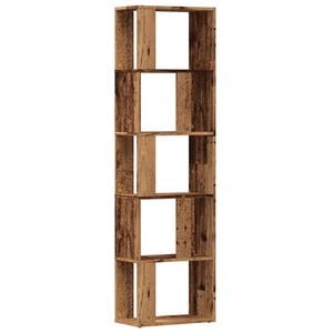 vidaXL Knižnica star&eacute; drevo 45x24x159 cm kompozitn&eacute; drevo
