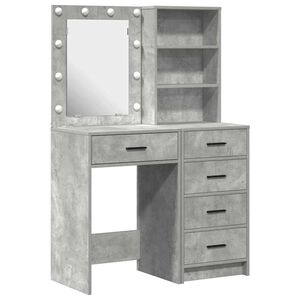 vidaXL Toaletn&yacute; stol&iacute;k 2 pcs Siv&aacute; 50 x 41 x 135 cm Kompozitn&eacute; drevo