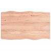 vidaXL Stolov&aacute; doska svetlohned&aacute; 100x60x(2-6)cm o&scaron;etren&yacute; mas&iacute;v hrany