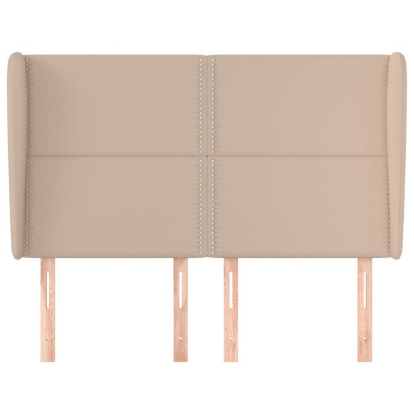 vidaXL Čelo postele so z&aacute;hybmi kapuč&iacute;nov&eacute; 147x23x118/128 cm umel&aacute; koža