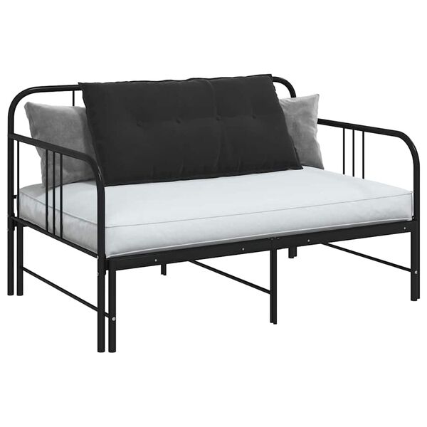 vidaXL Podu&scaron;ka na chrb&aacute;t Čierna 100 x 50 cm Kord&uacute;rov&aacute; tkanina