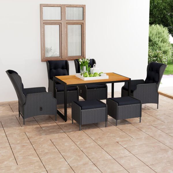 vidaXL 7-dielna z&aacute;hradn&aacute; jed&aacute;lensk&aacute; s&uacute;prava tmavosiv&aacute;