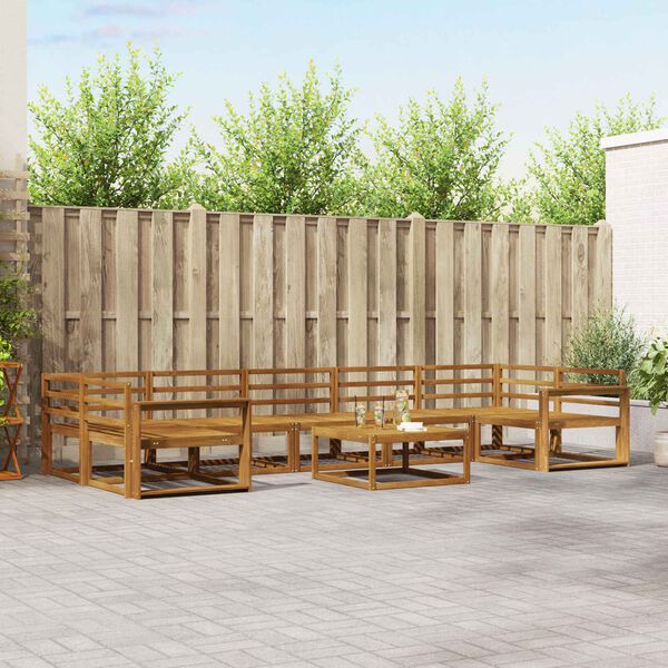 vidaXL Z&aacute;hradn&aacute; s&uacute;prava gaučov 8 pcs Pr&iacute;rodn&aacute; Pevn&eacute; ak&aacute;ciov&eacute; drevo