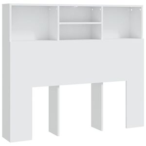 vidaXL Čelo postele so skrinkou biele 120x19x103,5 cm