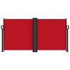 vidaXL Zaťahovacia bočná markíza červená 120x1200 cm