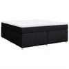 vidaXL Posteľn&yacute; r&aacute;m boxspring s matracom čierny 180x200 cm l&aacute;tka