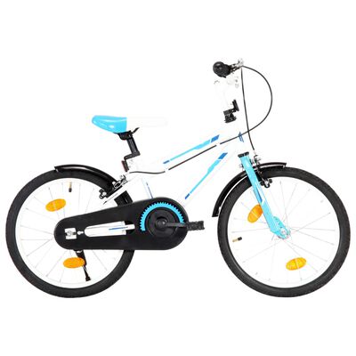 vidaXL Detský bicykel modrý a biely 18 palcový