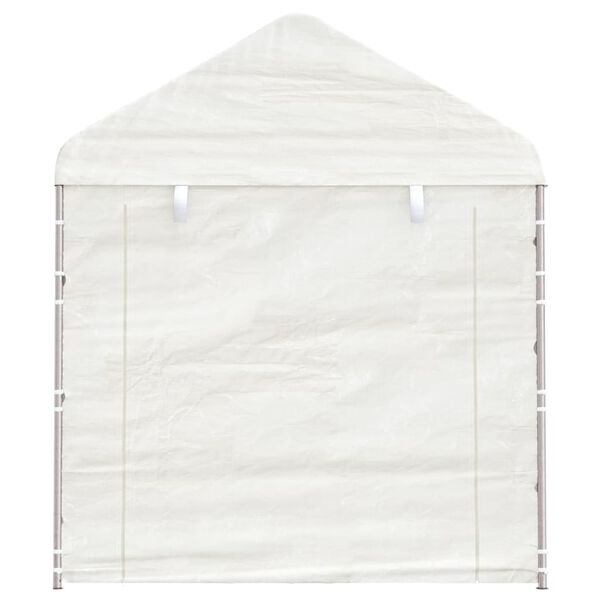 vidaXL Altánok so strechou, biely 8,92x2,28x2,69 m, polyetylén