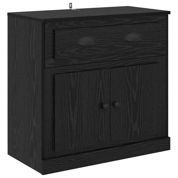 vidaXL Highboard Čierny dub 70 x 35,5 x 67,5 cm Kompozitn&eacute; drevo
