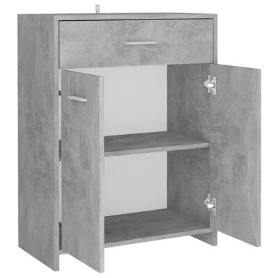 vidaXL Kúpeľňová skrinka, betónovo sivá 60x33x80 cm, kompozitné drevo