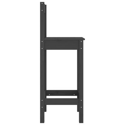 vidaXL Barové stoličky 2 ks sivé 40x41,5x112 cm borovicový masív