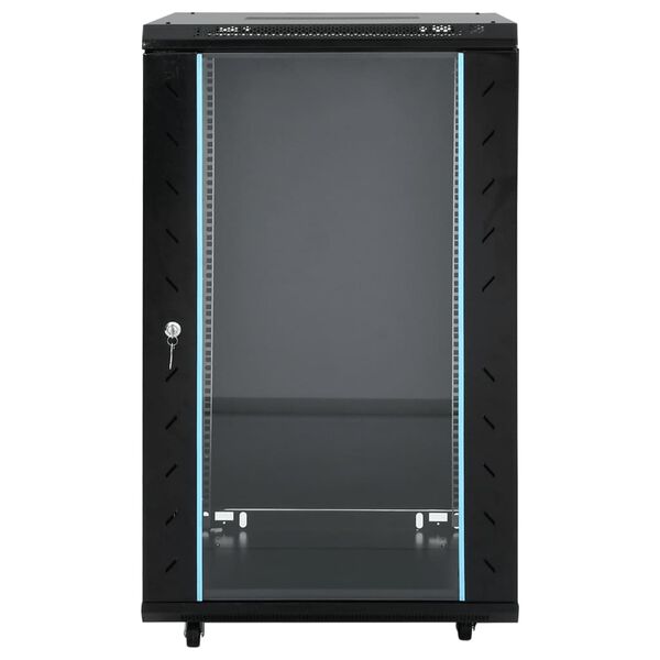 vidaXL 18U Serverová skriňa s otočnými nožičkami 19" IP20 60x60x100 cm