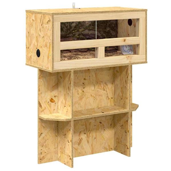 vidaXL Terárium Hnedá 60 x 30 x 80 cm OSB