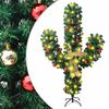 vidaXL Vianočn&yacute; kaktus s podstavcom a LED zelen&yacute; 180 cm PVC