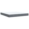vidaXL Posteľn&yacute; r&aacute;m boxspring s matracom tmavosiv&yacute; 180x200 cm zamat
