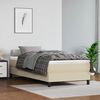 vidaXL Boxspring posteľ s matracom kr&eacute;mov&aacute; 90x190 cm umel&aacute; koža