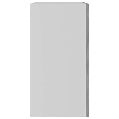 vidaXL Presklená závesná skrinka,betónovo sivá 40x31x60cm,drevotrieska
