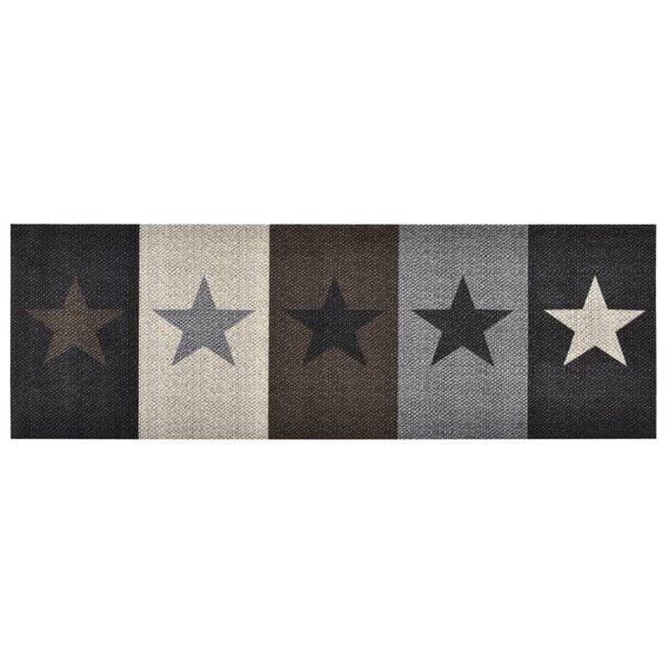 vidaXL Kuchynský koberec prateľný hviezdičkový dizajn 45x150 cm