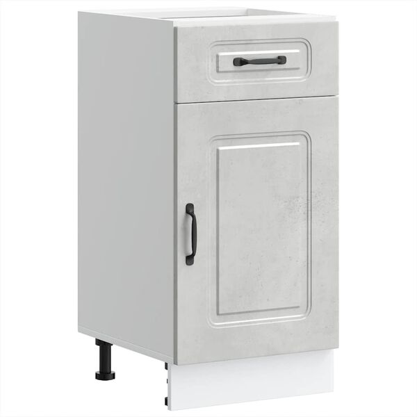 vidaXL Kuchynská spodná skrinka Kalmar, betónovo sivé kompozitné drevo