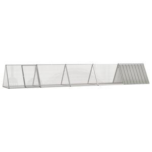 vidaXL Klietka pre kr&aacute;liky siv&aacute; 504,5x80,5x71 cm pozinkovan&aacute; oceľ
