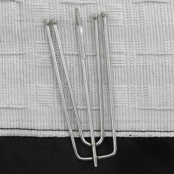 vidaXL Zatemňovac&iacute; z&aacute;ves, ľanov&yacute; vzhľad, h&aacute;čiky, čierny 290x245 cm