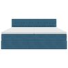 vidaXL &Uacute;ložn&aacute; posteľ s matracmi s čelnou doskou Tmavomodr&aacute; 90 x 200 cm