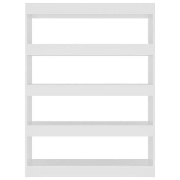 vidaXL Knižnica/deliaca stena biela 100x30x135 cm