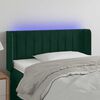 vidaXL Čelo postele s LED tmavozelen&eacute; 83x16x78/88 cm zamat