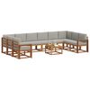 vidaXL Z&aacute;hradn&aacute; s&uacute;prava gaučov s vank&uacute;&scaron;om 11 pcs Pr&iacute;rodn&aacute; a svetlosiv&aacute;
