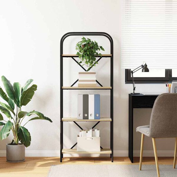 vidaXL Reg&aacute;l na knihy Sonoma dub 60 x 30 x 146 cm Kompozitn&eacute; drevo