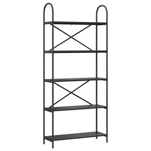 vidaXL Reg&aacute;l na knihy Čierny dub 80 x 30 x 183 cm Kompozitn&eacute; drevo