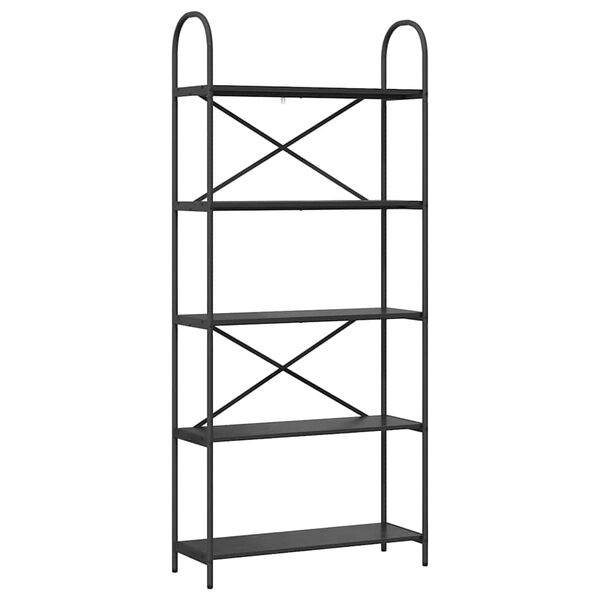 vidaXL Reg&aacute;l na knihy Čierny dub 80 x 30 x 183 cm Kompozitn&eacute; drevo