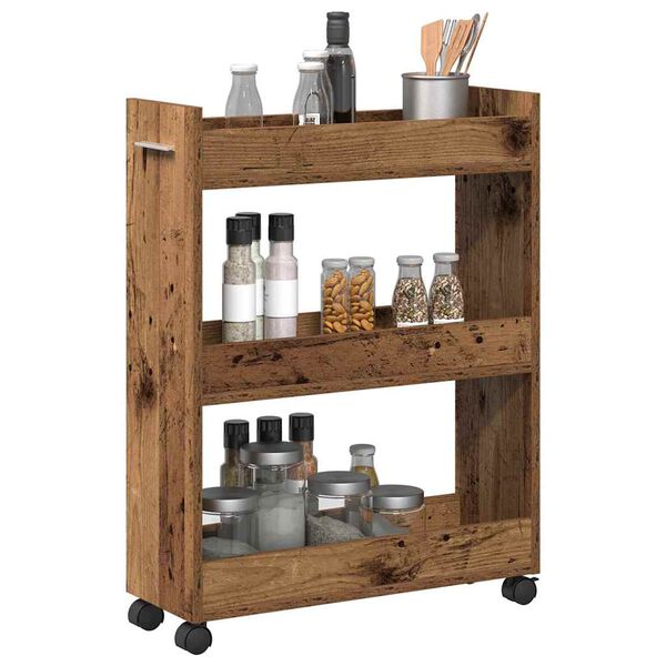 vidaXL Skrinkový Staré drevo 60 x 22 x 79 cm Kompozitné drevo